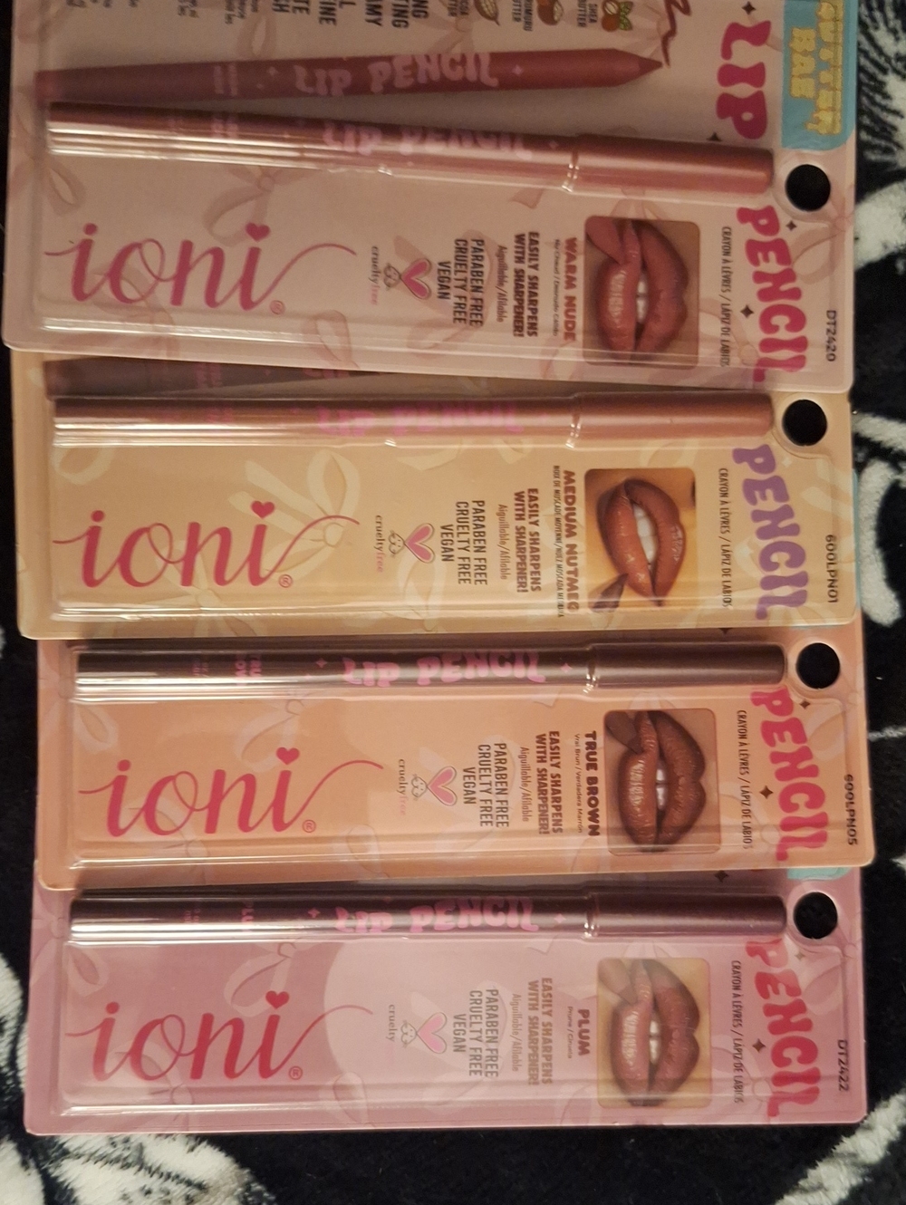 ioni Women’s Lip Liner Set — Neutral Brown & Plum Shades